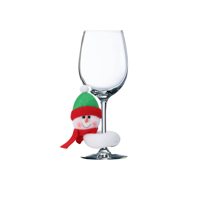 New Christmas Wine Cup Set Santa Claus Snowman Reindeer Christmas Home Decoration eprolo