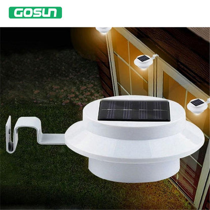 3 leds light sensor control Solar Powered Fence Gutter Solar Lights, Outdoor Security Solar Lamps eprolo