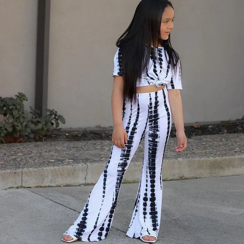 Children's Clothing Suit New Ins Style Children Clothing Girls Suit Printing Short-Sleeved Suit - Shello's Creative Boutique