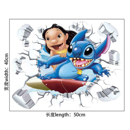 StarCraft Wall Sticker - Baby Stitch Self Adhesive Cartoon for Bedroom Dormitory Wall Decor