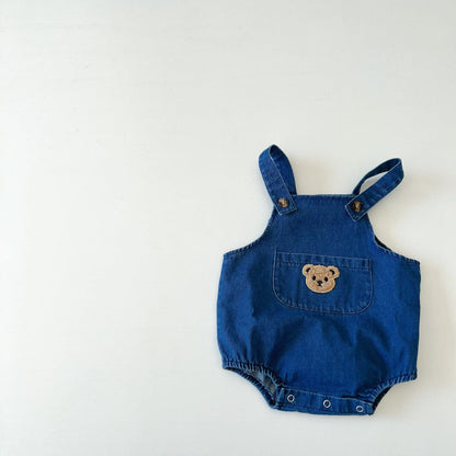 Bear Denim Overalls shorts children's clothing baby summer shorts - Shello's Creative Boutique