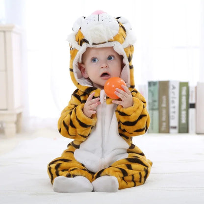Baby Rompers Winter Kigurumi Lion Costume For Girls Boys Toddler Animal Jumpsuit Infant Clothes Pyjamas Kids Overalls ropa bebes - Shello's Creative Boutique