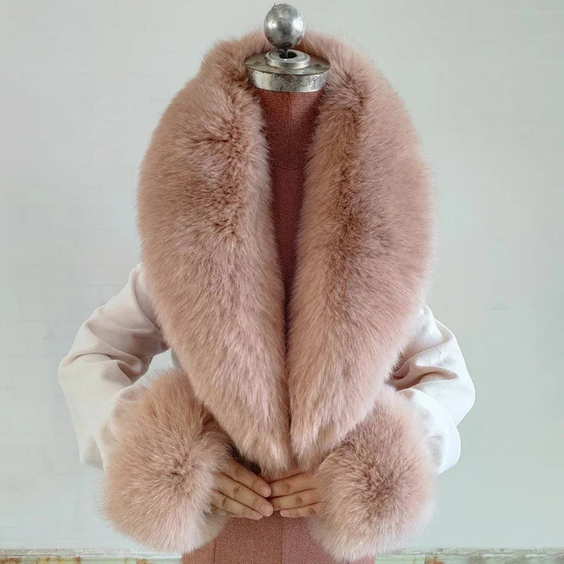Real Fox Fur Horn Collar Fashion Fur Decorative Collar Jewelry - Shello's Creative Boutique