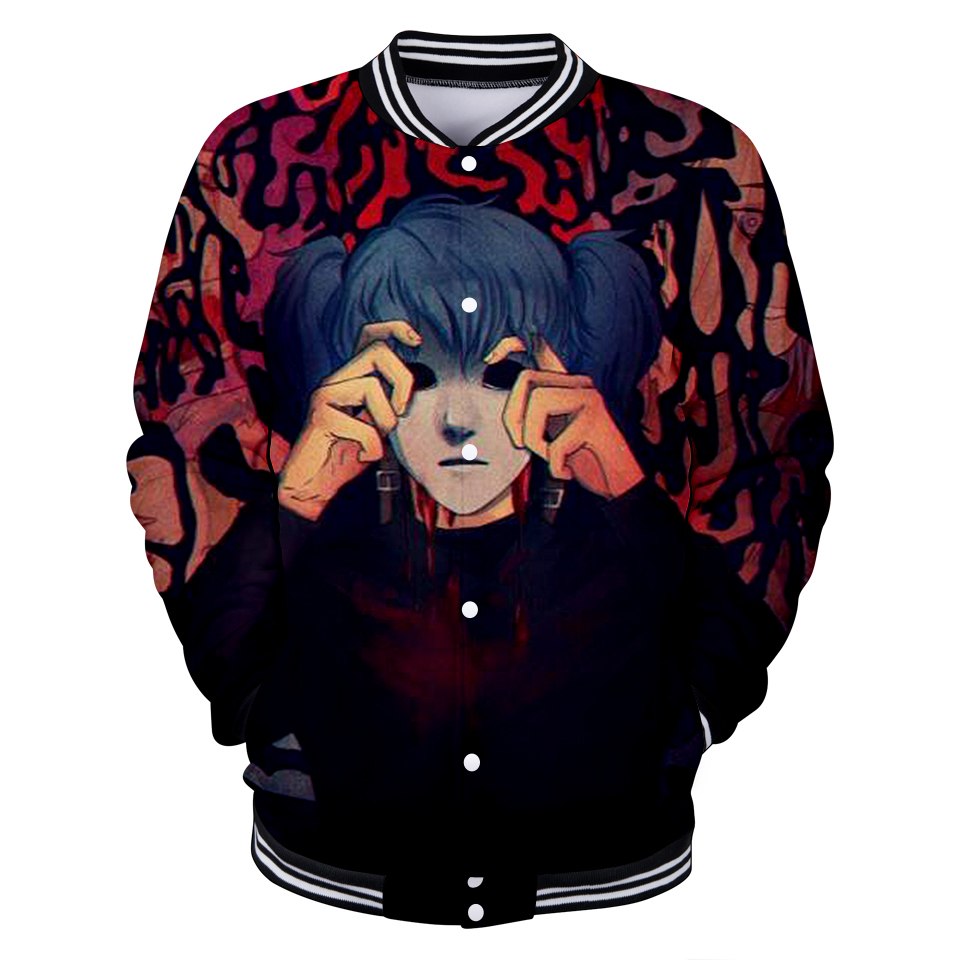 Sally face 3D jacket Hoodies New Hot Fall 3D baseball jacket Harajuku printing Sally face Baseball uniform Sweatshirt Men/Women eprolo