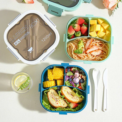 Classic simple microwaveable portable salad box lunch box with cutlery - Shello's Creative Boutique