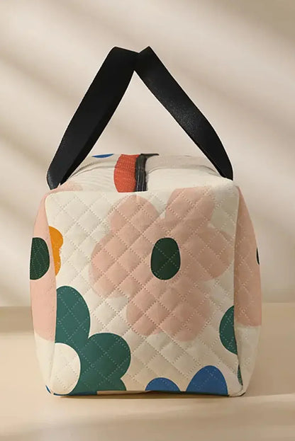 White Floral Quilted Tote Bag - Shello's Creative Boutique