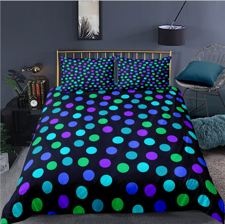3D digital printing bedding home textile three piece quilt cover star dot eprolo
