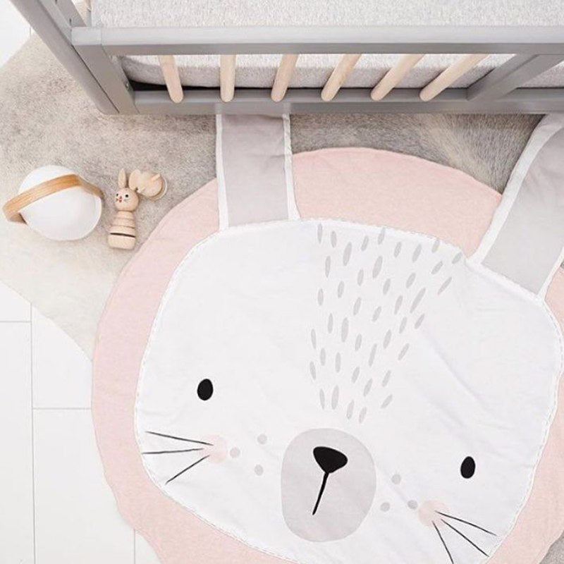 90CM Kids Play Game Mats Round Carpet Rugs Mat Cotton Swan Crawling Blanket Floor Carpet Toys Room Decoration INS Baby Gifts Shello Creative Boutique