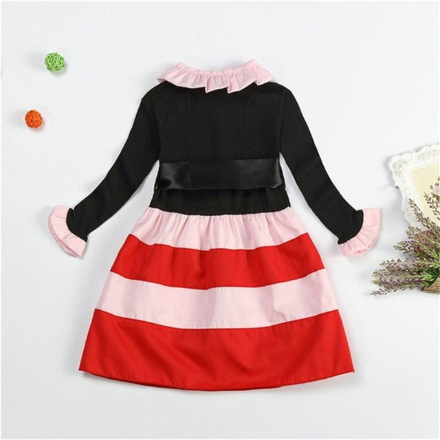 Dot Long Sleeve Dress For Girls Clothing Child Costume Baby Girl Clothing Teenager School Daily Wear Sashes Kids Casual Clothes Shello Creative Boutique