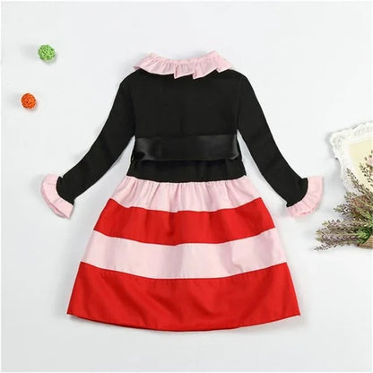 Dot Long Sleeve Dress For Girls Clothing Child Costume Baby Girl Clothing Teenager School Daily Wear Sashes Kids Casual Clothes - Shello's Creative Boutique