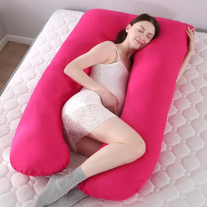 Pregnancy Pillow Bedding Full Body Pillow for Pregnant Women Comfortable U-Shape Cushion Long Side Sleeping Support Pillows - Shello's Creative Boutique