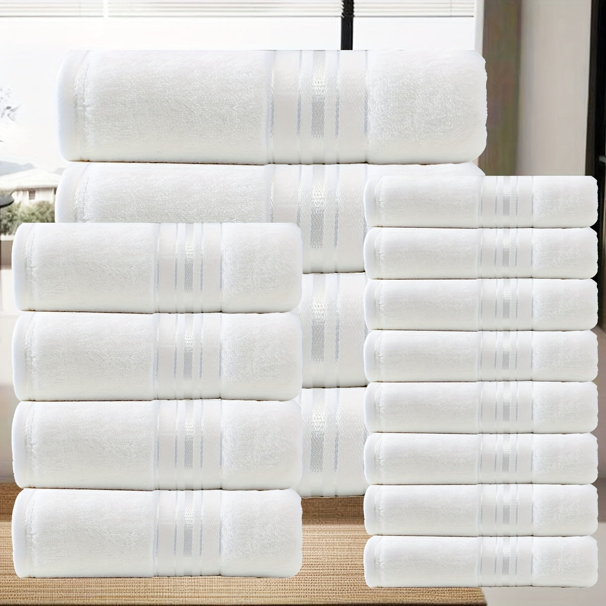 16 Piece Bath Towel Set - Complete Bundle