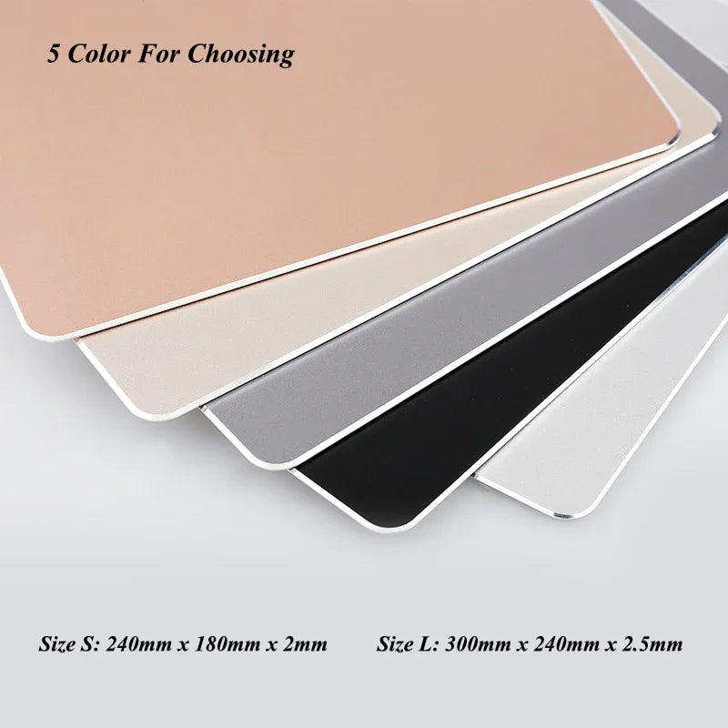 Aluminum Alloy Smooth Mouse Pad 240x180/300mm Hard Metal Slim Desk Mat Rubber Anti-slip Bottom Speed Control Mousepad For Gaming - Shello's Creative Boutique