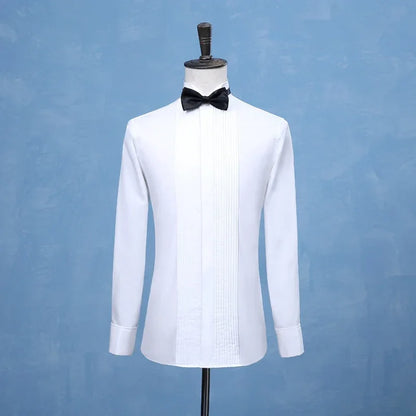 Groom Tuxedos Shirts Best Man Groomsmen White Black or Red Men Wedding Shirts Formal Occasion Men Shirts - Shello's Creative Boutique