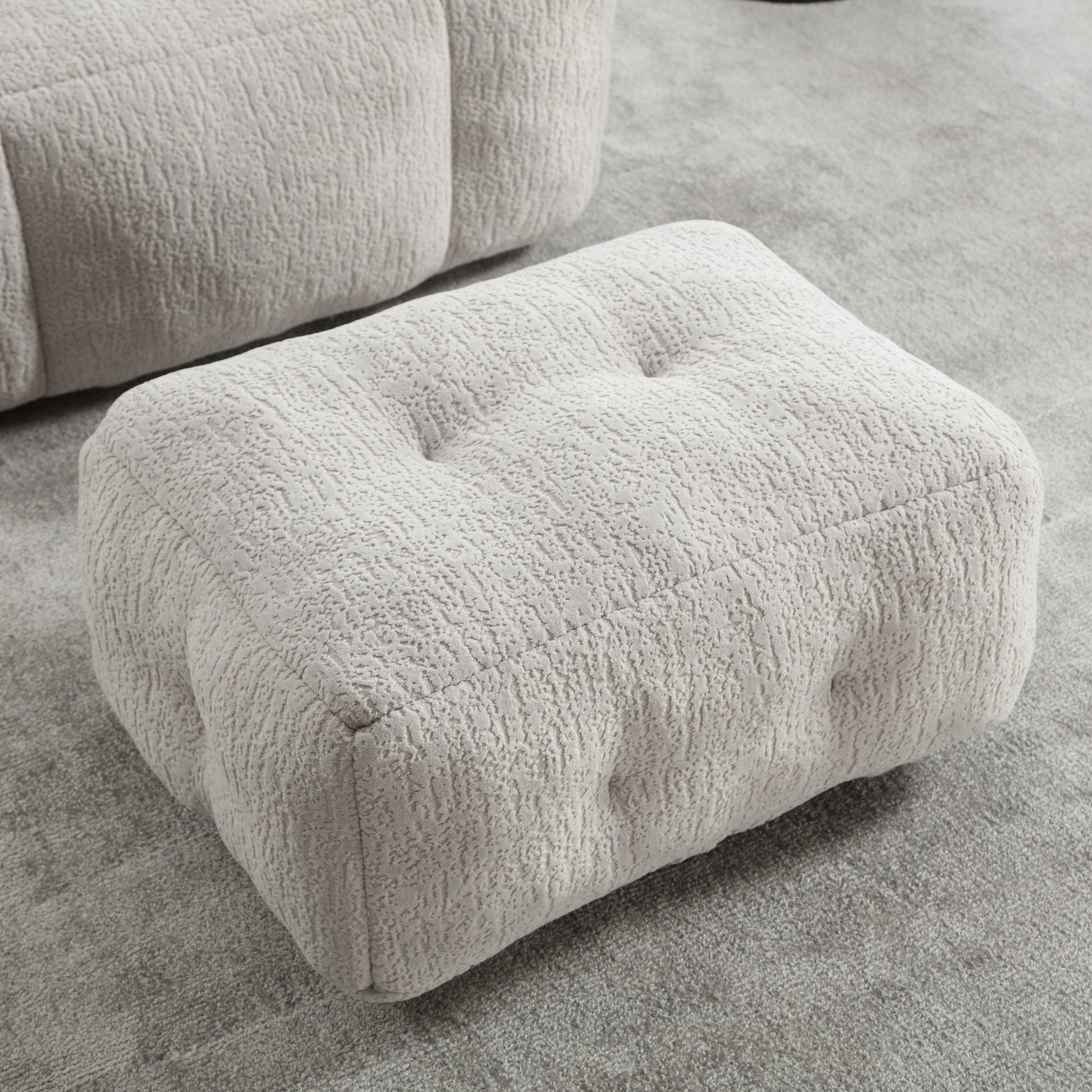 Fluffy bean bag chair Super soft couch chair with memory foam and footstool Indoor modern focus bean bag chair eprolo