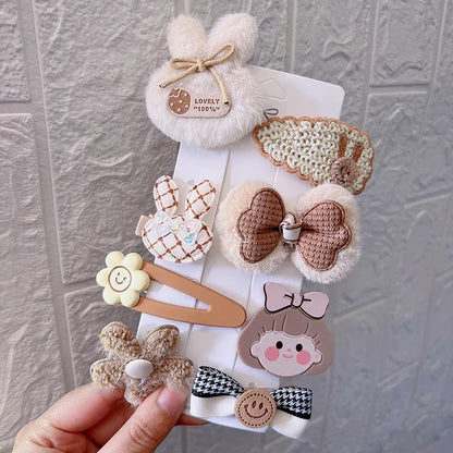 Autumn And Winter New Hair Accessories Hair Clip Girls Headdress Cute Plush Hair Side Clip - Shello's Creative Boutique