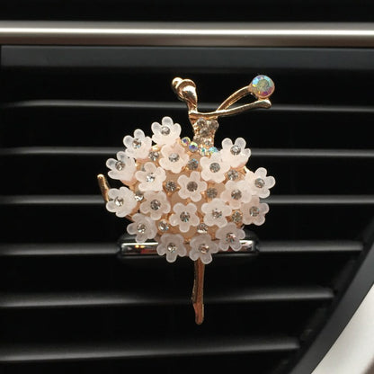 Car Aroma Diffuser Fragrance For Car Flavoring Air Fresheners Auto Perfume Car Smell Vent Clip Ballet Bling Car Accessory Girls eprolo