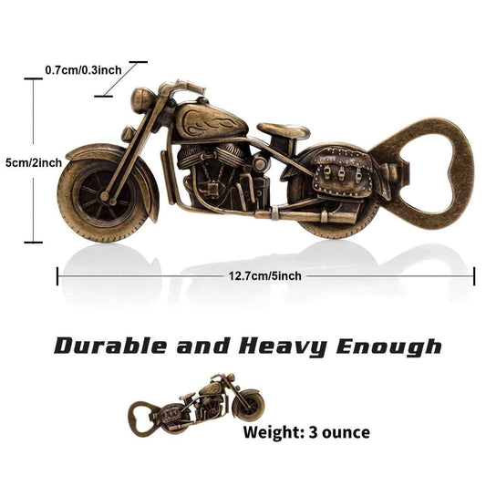 1pc Golden 5 Inches Motorcycle Bottle Opener - Perfect Gift for Beer Lovers and Men, 3 Ounces, 2 Inches/0.3 Inches