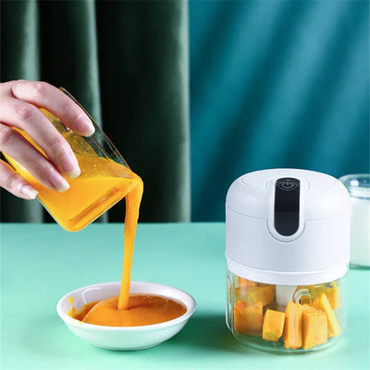 250ml Home Kitchen Appliances Vegetable Meat Electric Mini USB Rechargeable Multifunctional Chopper Garlic Masher Wireless Garlic Beater - Shello's Creative Boutique