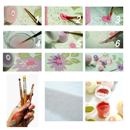 Oil Painting By Numbers DIY Hand Painted Swimming Dog Canvas Wall Art Coloring Animals Fish Pictures Drawing Home Decor Gifts - Shello's Creative Boutique