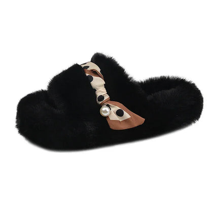Net Red Plush Slippers – Cozy, Stylish & Perfect for Autumn & Winter - Shello's Creative Boutique