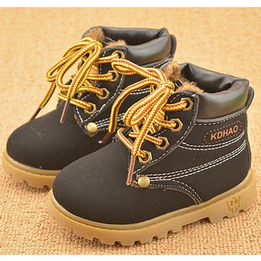 Winter Children's Boots Girls Boys Plush Martin Boots Casual Warm Ankle Shoes Kids Fashion Sneakers Baby Snow Boots eprolo