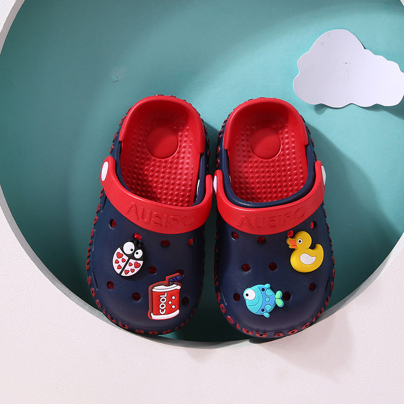 New Children's Hole Shoes Baby Children's Shoes Boys And Girls Summer Cute Outer Wear Toddler Soft Bottom Sandals And Slippers eprolo
