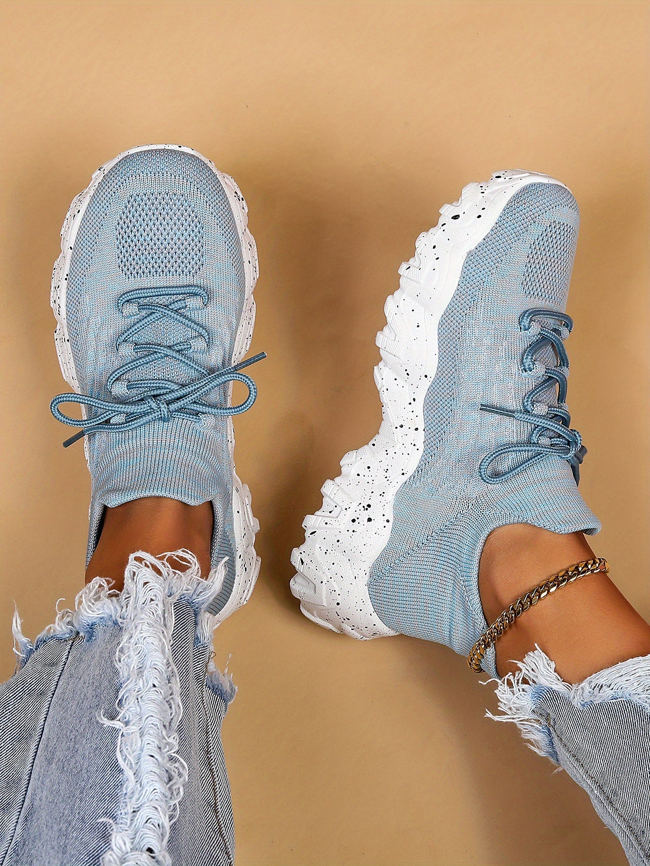 Women'S Casual Sports Sneakers, Striped Low Top Slip-On Shoes with Round Toe, Non-Slip Rubber Sole, Fabric Upper & Inner, All-Season Spring Footwear Shello's Creative Boutique