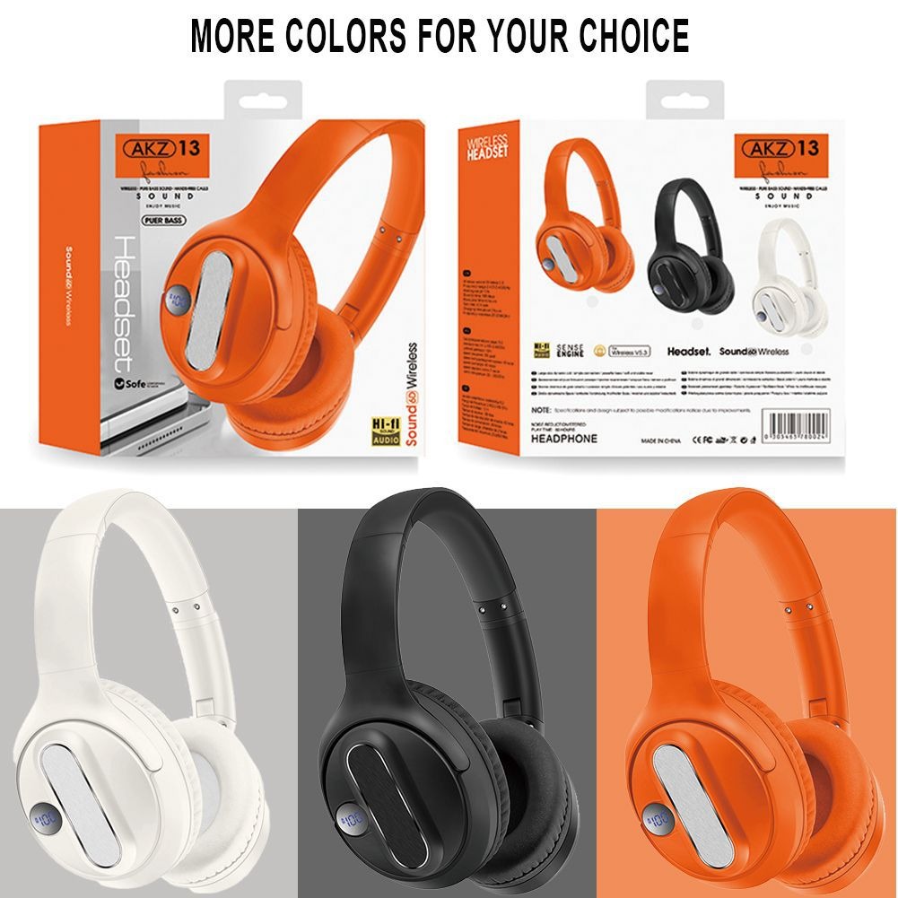 AKZ-13 wireless Bluetooth headset with battery level display and long battery life foldable eprolo
