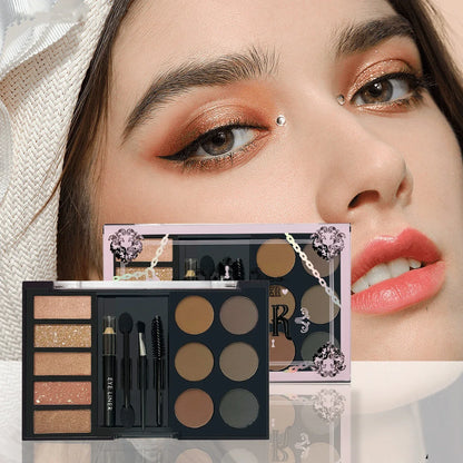 Eyeshadow eyebrow powder eyebrow cream comprehensive tray with tools - Shello's Creative Boutique