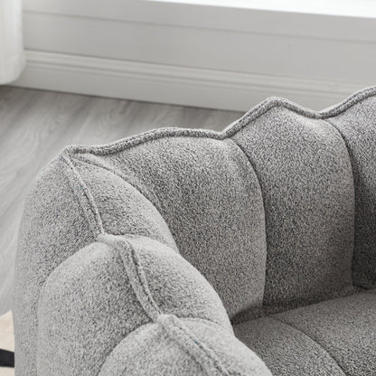 Soft Bean Bag Chair with High Resilient Foam Comfortable Square Lazy Sofa with Footstool - Shello's Creative Boutique