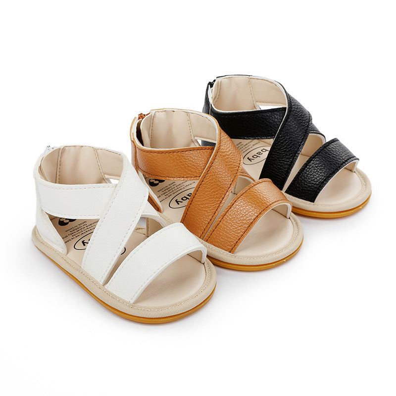 Baby Boy Summer Sandals Rubber Sole Breathable Toddler Shoes 0-3-6-9-12 Months Shoes eprolo