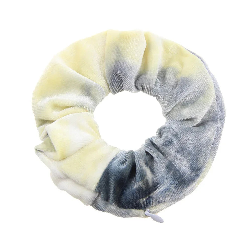 Tie dye velvet zipper large intestine loop - Shello's Creative Boutique