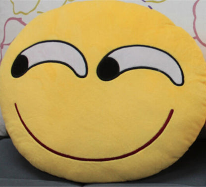 Adorable Emoji Face Pillow - 30cm Round Cushion for Kids & Adults