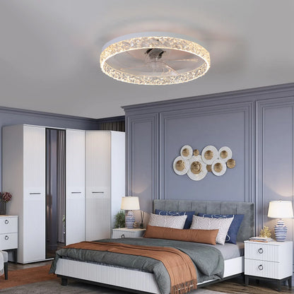 Modern Acrylic Ceiling Fan Light – Sleek, Smart & Silent Comfort - Shello's Creative Boutique