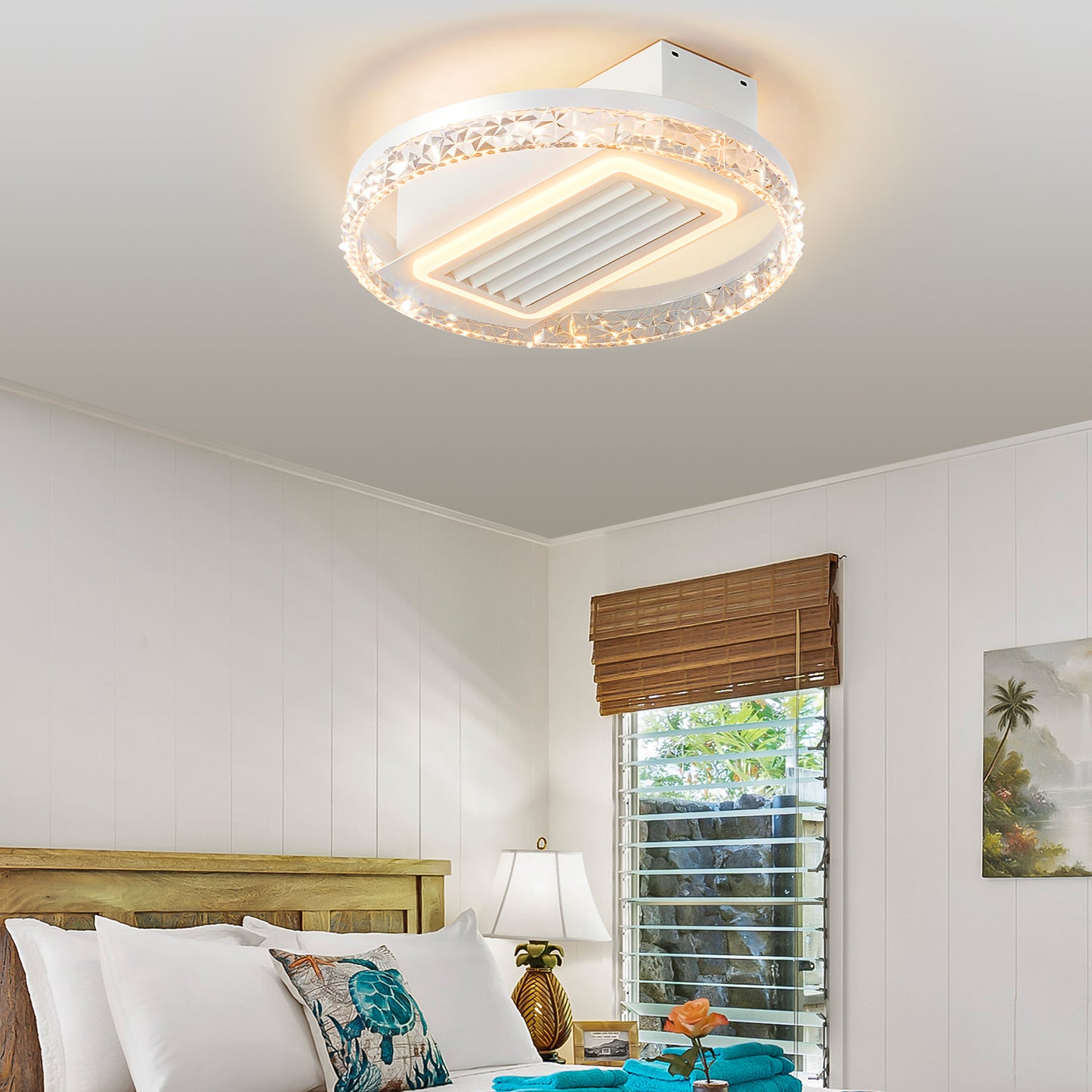 Bladeless Fan Lamp With Lights Dimmable  LED eprolo