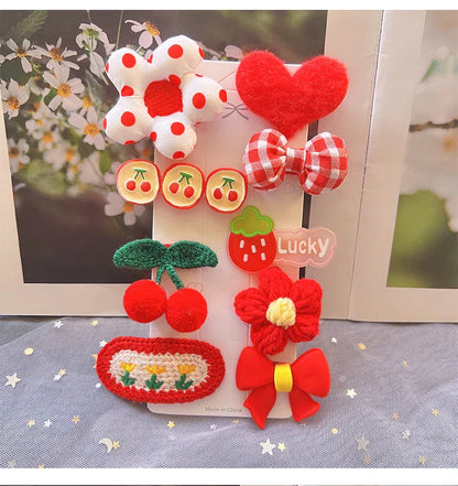 Children's Plush Hair Clip Autumn and Winter New Hair Accessories Little Girls' Hair Clip Cute Headwear - Shello's Creative Boutique