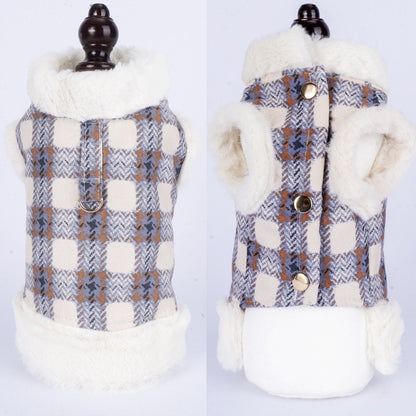 Dog Clothing Warm and Fluffy In Autumn and Winter Can Be Pulled Vest Teddy Bear Small Dog Cat Pet Clothing eprolo