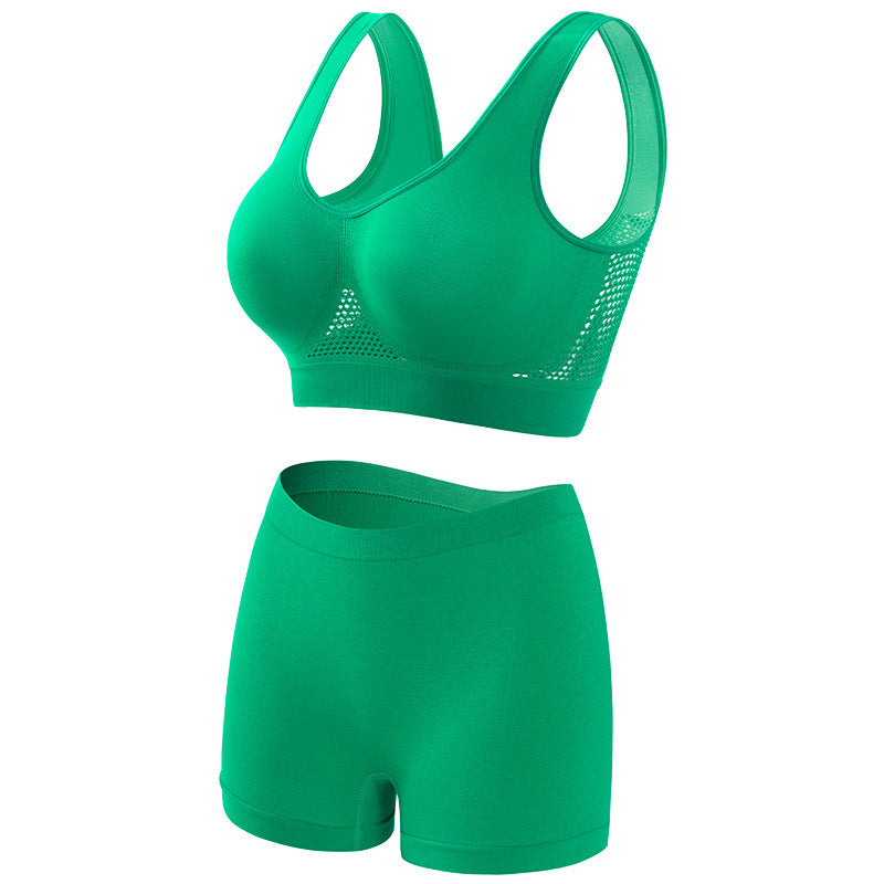 Large chest, small gathering, plus size lingerie for women weighing 200 pounds, seamless sports bra set eprolo