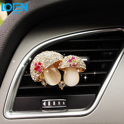Car Air Freshener Scents Auto Perfume Vent Outlet Clip With Solid Fragrance Sheet Swan Mushroom Butterflies Planet Dance Girl - Shello's Creative Boutique