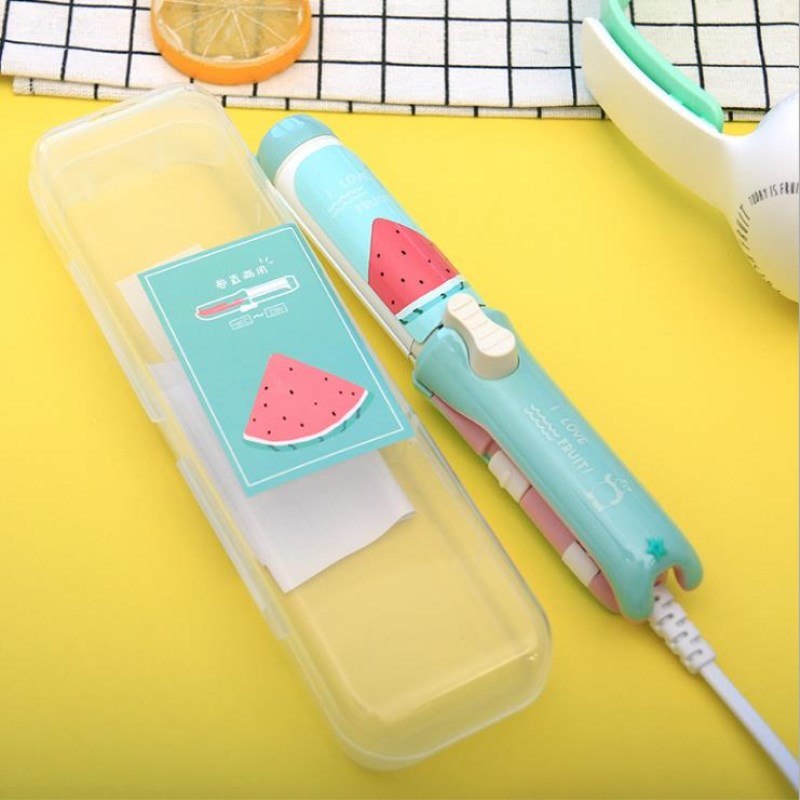 Mini Hair Straightener Small Ceramic Hair Curling Iron Creative Fruit portable Girls Electric Hair Straightening Iron Tools eprolo