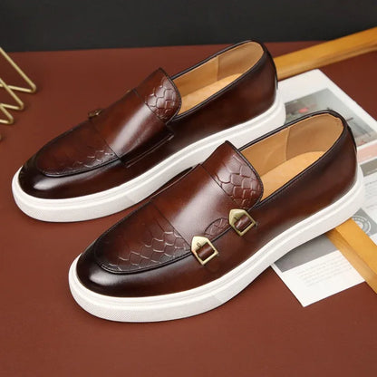 Fashionable casual leather shoes for men's shoes and men's board shoes - Shello's Creative Boutique