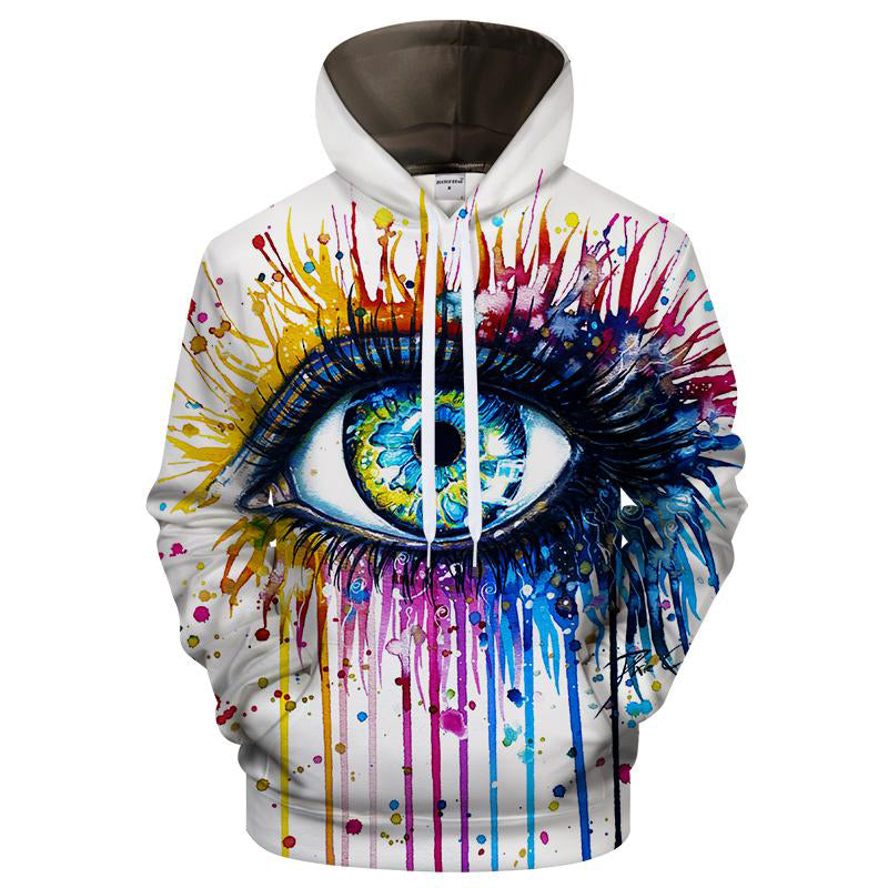 Cold Art Hoodies Men Women 3D Colorful Eye Sweatshirt eprolo