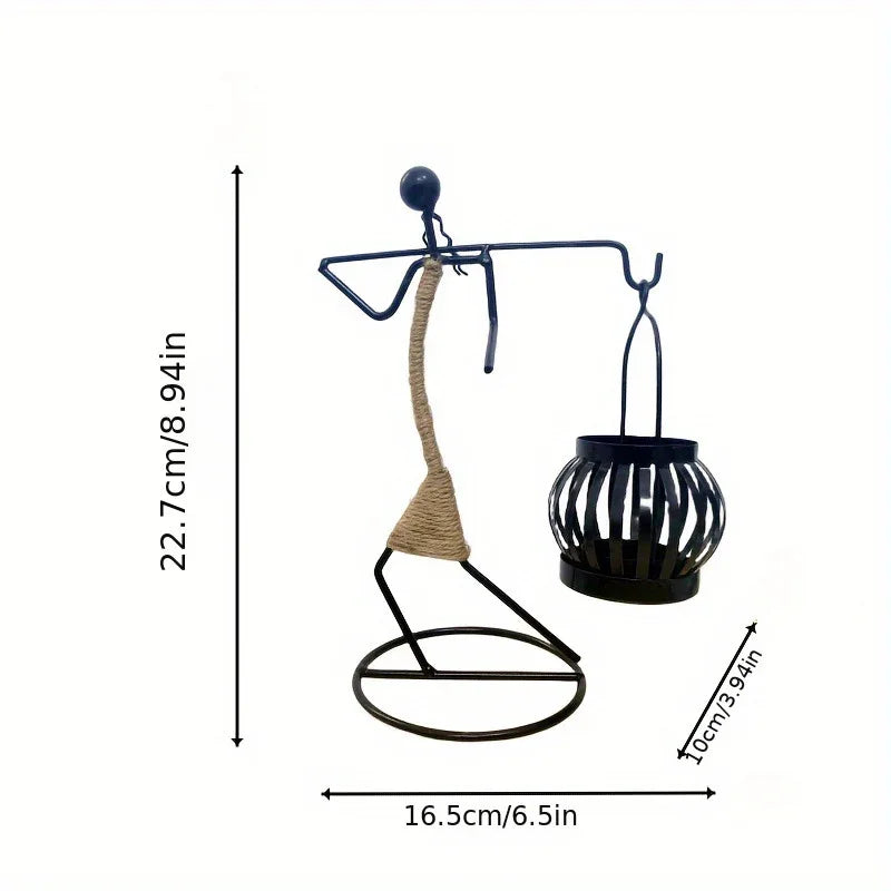 European Wrought Iron Candle Holder - Elegant Dining Table Centerpiece - Shello's Creative Boutique