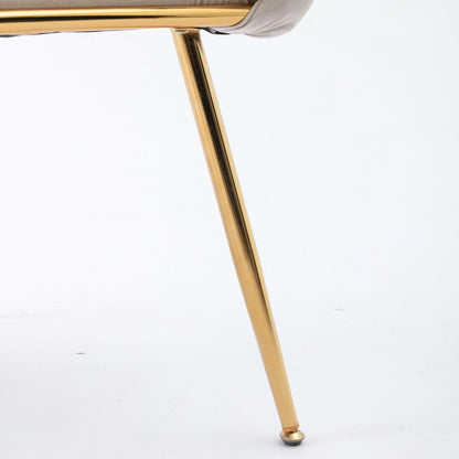 Luxury modern simple leisure velvet single sofa chair bedroom manicure table back chair beige - Shello's Creative Boutique