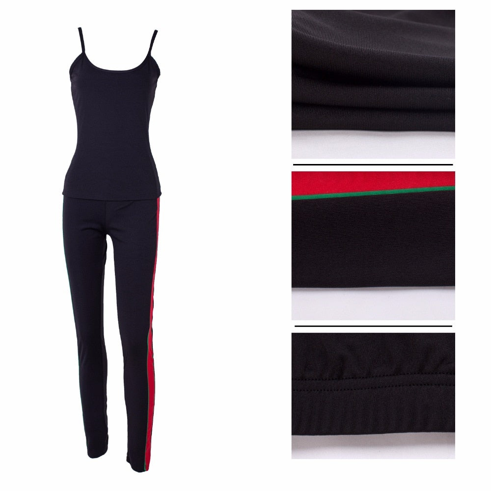 Fashion two piece set tracksuit women clothes Plus size Sexy halter top and pants eprolo