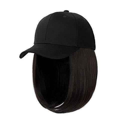 Short Straight Hooded Wig for Women - Chemical Fiber Headcover with Straight Hair - Shello's Creative Boutique