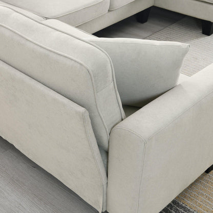 Modern U-Shape Sectional Sofa – 7-Seat Fabric Sofa Set with Pillows for Living Room, Apartment & Office - Shello's Creative Boutique