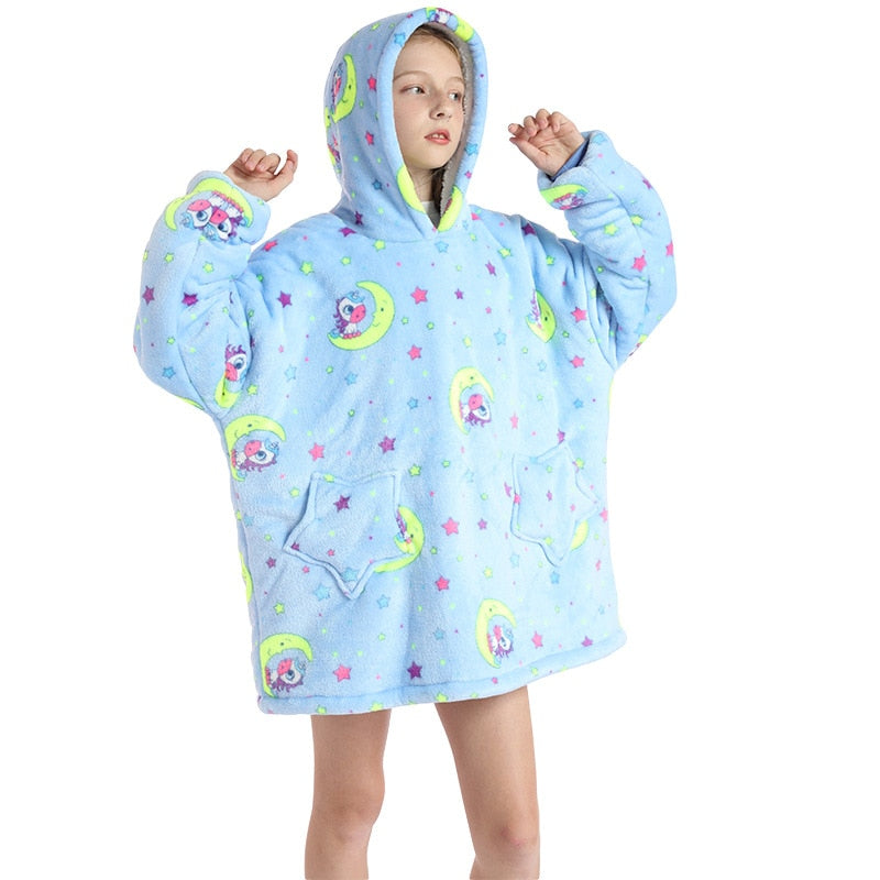 Homewear Plush Fleece Sherpa Blanket  Girls Sleepwear Homewear Fleece Warm Sherpa Blanket eprolo