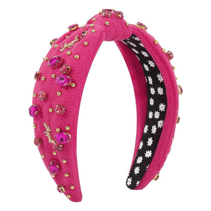 Retro Plush Hair Hoop - Vintage Style Headband with Sparkle Details - Shello's Creative Boutique